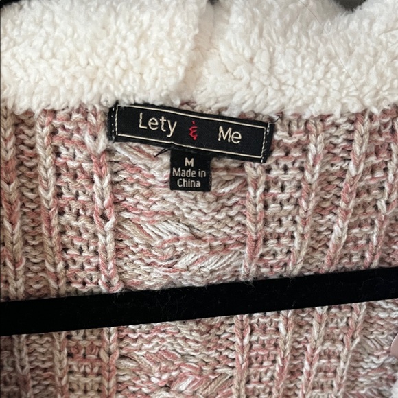 Pink and Gray Knit Cardigan - Picture 2 of 4